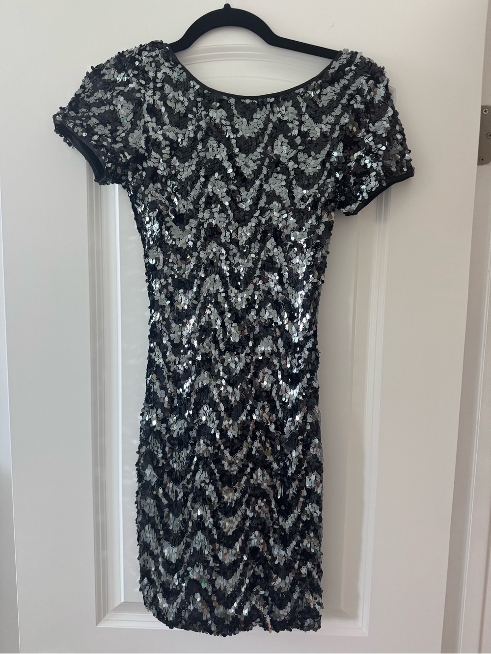 Wallis Black and Silver Sequin Mini Dress